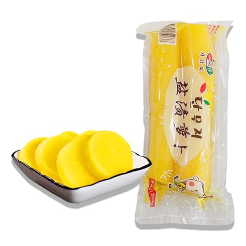 BaiLiSnacky Eingelegter Rettich Ganz Süß-Sauer Eingelegt 1 X 500 G Vegan & Glutenfrei Perfekt Für Sushi Bento-Box & Asiatische Gerichte