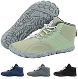 Hike Footwear Caspar Pro - Non-Slip & Waterproof Winter Barefoot Shoes Walking, Hiking Boots for Women Men (Unisex) (Green, US Footwear Size System, Adult, Women, Numeric, Wide, 7.5)