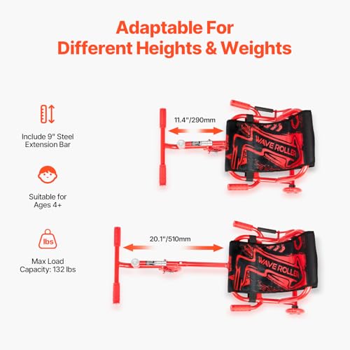 VEVOR Ride on Scooter, Load Capacity of 132 lbs, Swing Side-to-Side for Amazing Ride Powered by Zig-Zag Motion, Ride on Drifting Toy for Ages 4+, Rides on Any Hard Surface for Indoor & Outdoor, Red by VEVOR - Used condition - Image 3