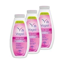 Vagisil Odor Block Deodorant Powder for Women, Helps to Prevents Chafing, Talc-Free, 8 Ounce Pack of 3