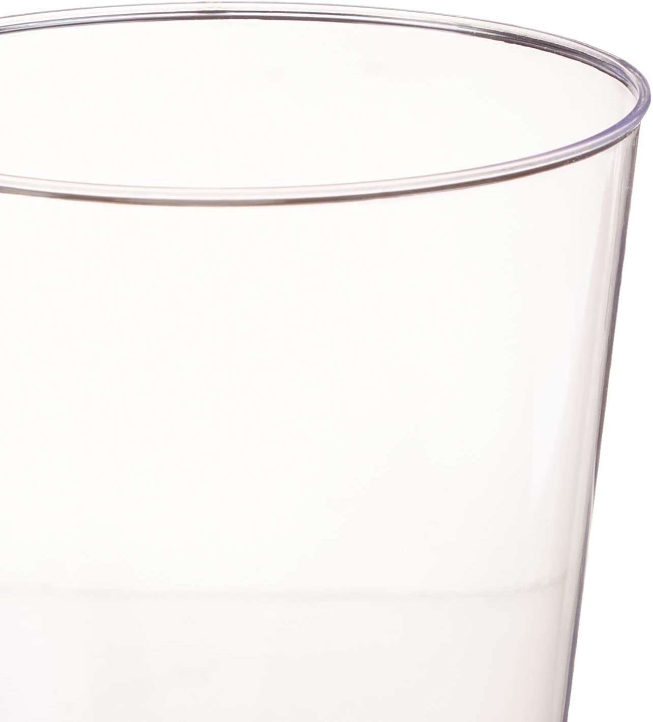 Oojami 12 oz Hard Plastic Cups 50 Pack - Clear Disposable Plastic Cocktail Glasses, Heavy Duty Shatterproof BPA-Free Recyclable Reusable Tumblers, Wine Cups for Wedding Birthday Party Events, Bars — Amazon image 3