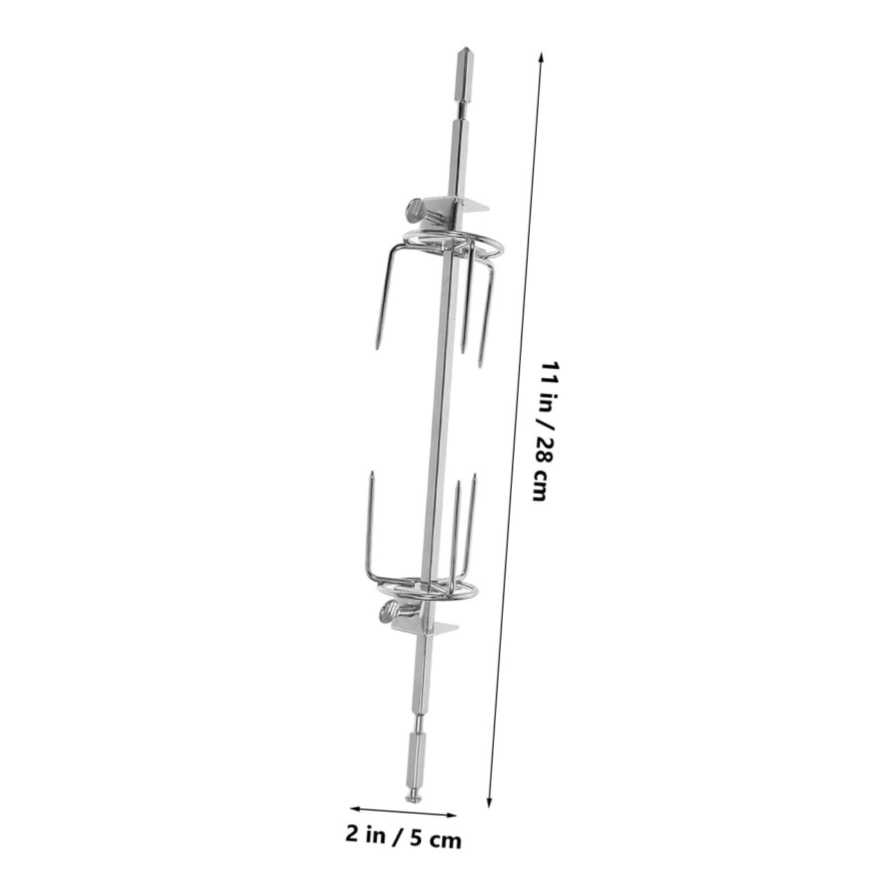 2 Impostati Forchette Rotanti in per Spiedo Elettrico Forchette Bbq Resistenti per Arrosto Tacchino e Pollo Utensili da Facili da Pulire per Friggitrice ad Aria e Elettrico