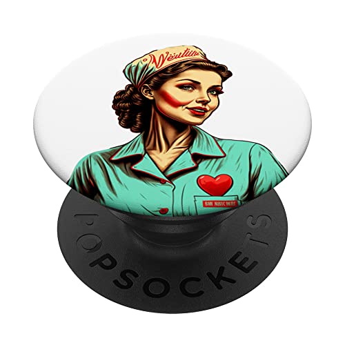 Nurse St Patrick's Day Shamrock Nurse PopSockets PopGrip Interchangeable