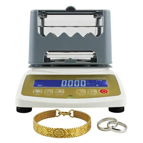 HAIYAETONG Gold Purity Content Detector Gold K Value Tester Gold and Silver Density Meter, Precious Metals Testing Machine Precious Metal Analyzer 300g