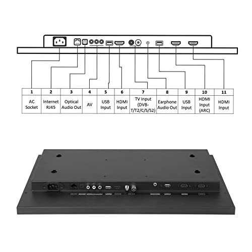 Soulaca 22-Zoll-Spiegelfernseher,Smart TV für Badezimmer, Digital/Analog-Tuner, Mirror Panel, Magic Remote, wasserdicht, Netflix, integrierte Lautsprecher,Modell 2024 – Bild 6