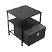Sorbus Nightstand 1-Drawer Shelf Storage - Bedside Furniture & End Table Chest Dresser with Steel Frame, Wood Top & Easy Pull Fabric Bins for Home, Bedroom, Closets, Bathroom, Office & College Dorm