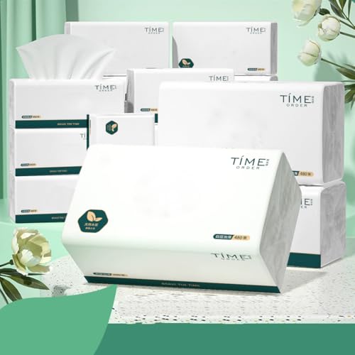 Image of Soft Facial Tissues 7680 Total Sheets, [Not in Box] 4-Ply Ultra Strong & Soft Thick Tissues, 1920 Draws Unscented Paper Tissues for Sensitive Skin, Compact Size for Home, Office and Car 16 Soft Pack