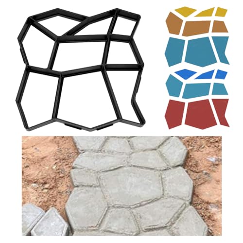 INTERWARM 2 paquet de Moules et Coffrages en Béton Moules Réutilisables pour Allées en Béton (36x36x3.5cm) Idéal pour Pelouse Terrasse Jardin etc....