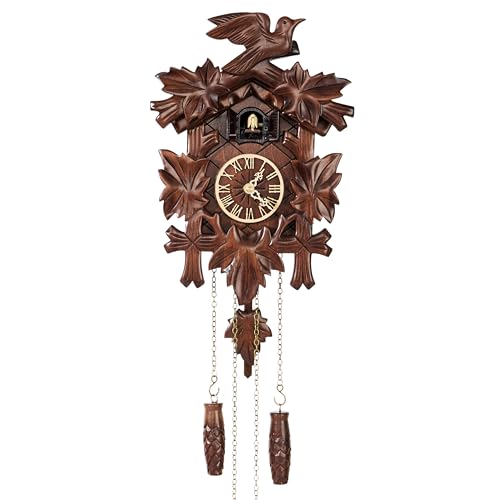Cuckoopro Cuckoo Clock Black Forest Style Wooden Pendulum Quartz Wall Clock Volume Control Night Silent Gift Package Professional Service