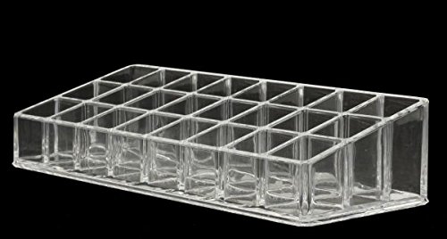 ADDCART 24 Compartment Luxurious Clear Acrylic Makeup Organiser // Lipstick Holder Case//Nail Paint, Brush Tray // Dressing Table Organizer (Lipstick Holder 24 Grid) 4