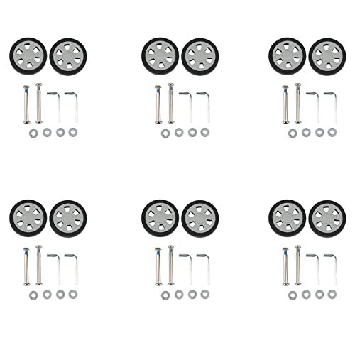 Poulies pour valises de rechange 55x12mm : lot de 12 roues de rechange pour bagage avion