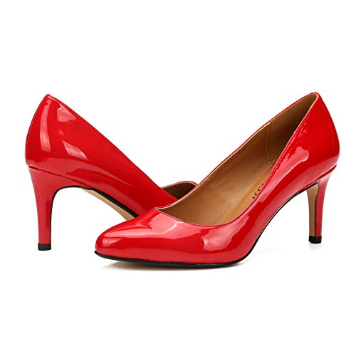Image of Unisex Men's Women's Classic Mid Kitten Heel Pumps