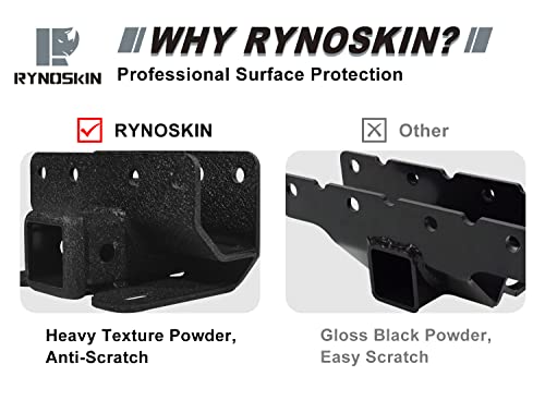 Rynoskin Towing Trailer Hitch Receiver Compatible With 2021-2022 Ford Bronco Suv 2 Door & 4 Door Class 3 Heavy Textured Black Rear Hitch With 2" Square Receiver #TOP4
