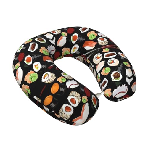 Almohada para cuello polialgodón negro tamaño único miniatura 2