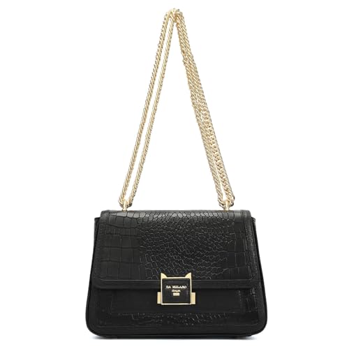 Image of Da Milano Leather Shoulder Bag for Women (00725OL)
