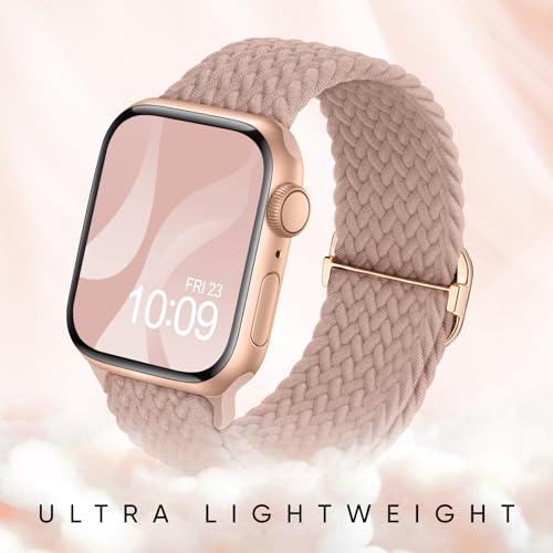 Image of 8 Pack Braided Stretchy Solo Loop Compatible with Apple Watch Bands Women