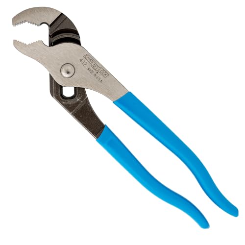 CHANNELLOCK 412 6.5-inch V-Jaw Tongue & Groove Pliers, Made in USA, 0.94-inch Jaw Capacity, Forged...