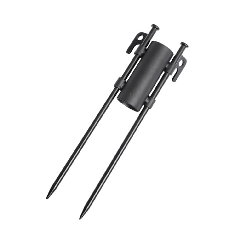 Soporte de varilla de metal Lurrose base negra resistente para sombrilla de exterior