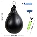 SHITOOMFE Hanging Pear Ball Boxing Speed Ball Pear Training Speed Ball Hanging Boxing Punch Bag for Fitness Black