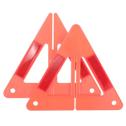 NUOBESTY Triangolo di Sicurezza Riflettente per Auto Segnale di Avvertimento Pieghevole in Plastica Resistente Kit Emergenza Stradale Compatto per Assistenza e Sicurezza Veicolare