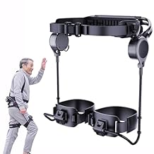 Lightweight Wearable Bionic Exoskeleton Walking Assist, 18Nm*2 Motor Body Power Walking Aids, 4 Hours Long Battery Life, AI Recognition for Outdoor ExerciseBlack,M