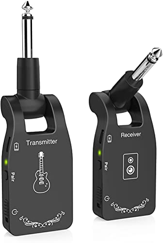 Wireless Guitar Transmitter Receiver Wireless Guitar System 2.4G Rechargeable 6 Channels Audio Receiver for Electric Guitar Bass Electric Guitar Accessories miniatura 1