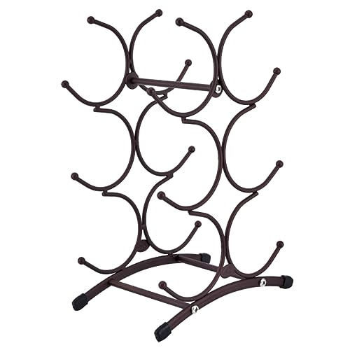 Soporte de hierro para botellas de vino de mesa 35.5X23X16 cm miniatura 1