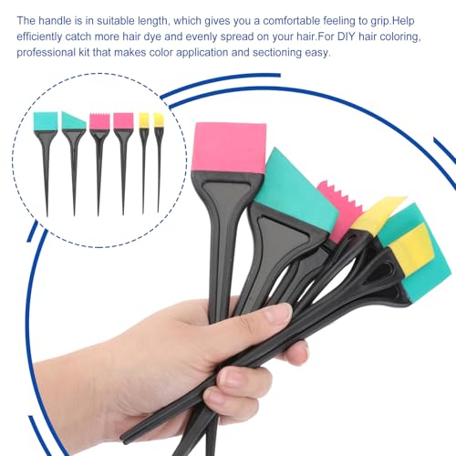 Cepillo para teñir cabello de silicona reutilizable juego de 2 piezas para tinte uniforme 3