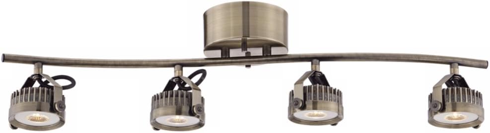 GiniHomer Pro Track Loft Wave Bar Brass 4-Light LED Track Fixture