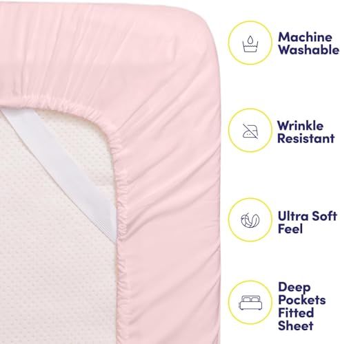 Bettlaken für Doppelbett, 4-teilig, 1500 Supreme Collection, fein gebürstete Mikrofaser, Tiefe Taschen, Doppelbettgröße… – Ansicht 3