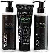 Calithea Endless Hydration Bundle: Olive Oil Donkey Milk Body Lotion, Olive Oil Aloe Vera Body Lo...