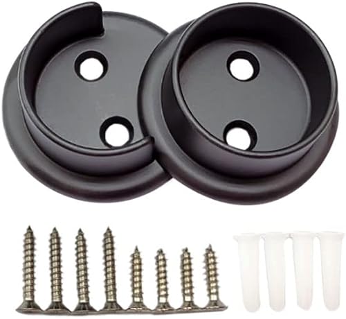 Miniatura 6 de QCAA Juego de enchufes de latón macizo de alta calidad resistente 1-12 pulgadas con tornillos inoxidables revestimiento negro 2 pares fabricado en