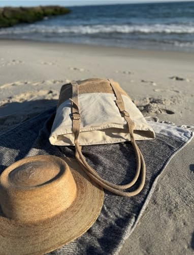 Beach Bag - Large Woven Beach Tote Bag - Boho Chic Travel Tote Bag With Hat Holder4
