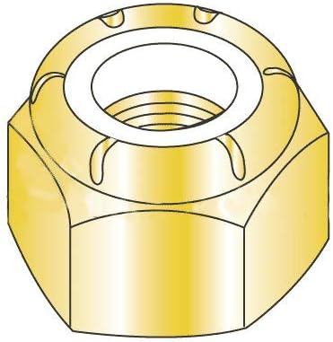 7/16"-14 Nylon Insert Locknut Standard/Grade C Medium Carbon Steel/Zinc Yellow Plating (Quantity: 100) Light Hex, Full Height