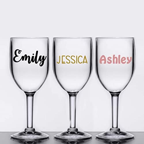 Personalized Reusable Acrylic Wine Glass 8 oz.