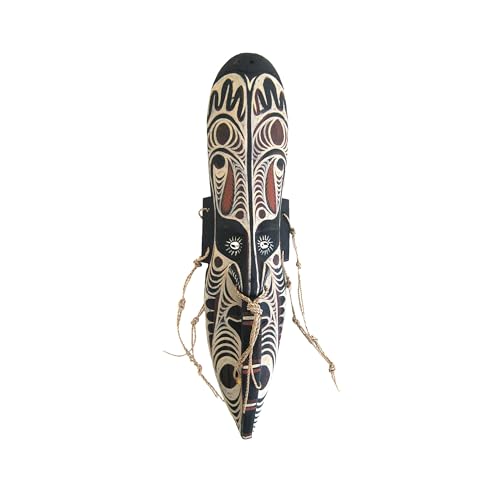 OMA African Mask Wall Hanging Weeping Good Fortune Tribal Wooden Hand Crafted Home Decor Gift Protection Against Sorrow