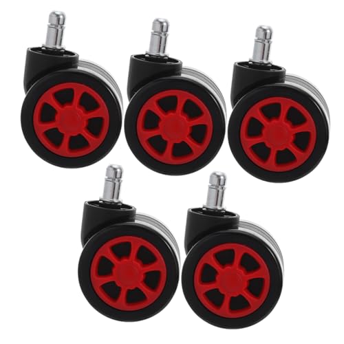 MAGICLULU 5 Pièces Roulettes pour Chaise de Bureau Roulettes Pivotantes Silencieuses et Robustes pour Sol Dur et Tapis Roues de Remplacement pour Chaise de Bureau et Ordinateur