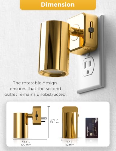 Image of L LOHAS LED Night Lights Plug into Wall,[2-Pack] Wall Spot Lights Indoor