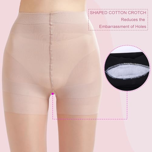 Image of Weziarer Women's 40D Sheer Tights,High Waist Pantyhose Tummy Control Top Support Stockings