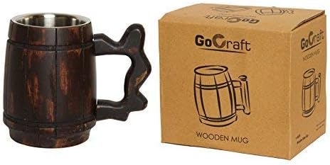 GoCraft Kézműves Fa Söröskorsó 18oz Rozsdamentes Acél Betéttel - Vintage Bárfelszerelés, Férfi Ajándék, Klasszikus Dizájn
AI: I've created