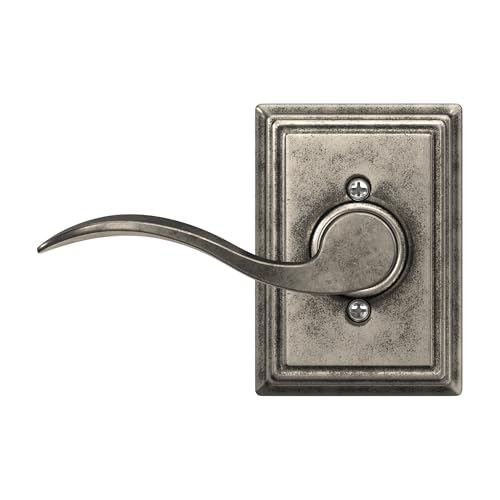 Image of SCHLAGE Accent Lever with Addison Trim Non-Turning Lock in Distressed Nickel - Right Handed - F170 ACC 621 ADD RH