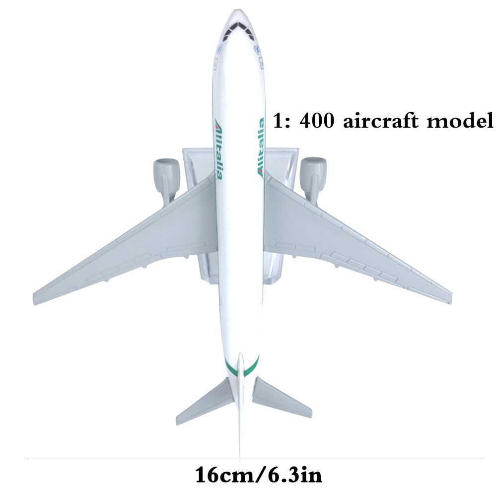 Modello aereo per 777 Alitalia lega 1/400 scala Diecast modello di aereo in metallo modelli in miniatura con supporto per display collezione regalo Natale modelli in miniatura
