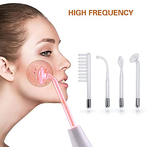 Aravli High Frequency Facial Wand, Portable Handheld Electrode High Frequency Beauty Tool Machine for Acne, Spot, Wrinkles Remover Skin Tightening Beauty Therapy Device for... - Image 3