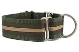 If It Barks - 1.5" Martingale Collar for Dogs - Stripe Design - Adjustable - Strong and Comfy Nylon