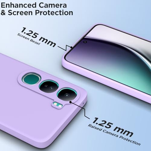 Image of Outlouders Back Cover for Vivo Y300 5G / Vivo V40 Lite 5G | Camera Protection | Durable Soft Matte Silicone Bumper Case (Purple)