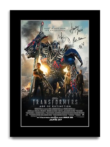 HWC Trading Transformers : Age of Extinction Cadeaux imprimés affiche photo autographe signée pour les fans de cinéma (ID-004105) - A4 Impression Uniquement
