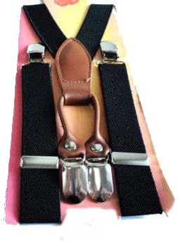 kid's suspenders child suspenders youth suspenders unisex (Black)