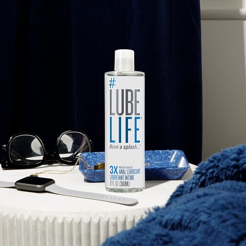 Image of LUBELIFE 3X Anal Lubricant, Thicker Water-Based lube for Men, Women and Couples, Extra Protection, Non-Sticky, Smooth Glide, 12 Fl Oz