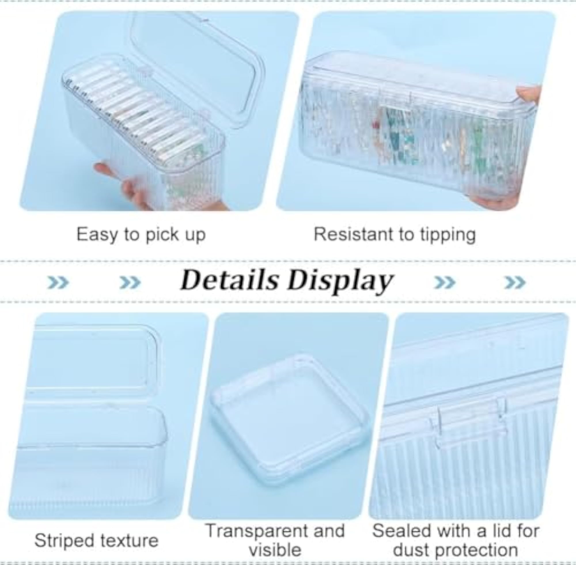 Acrylic Jewelry Organizer Box Set of 10