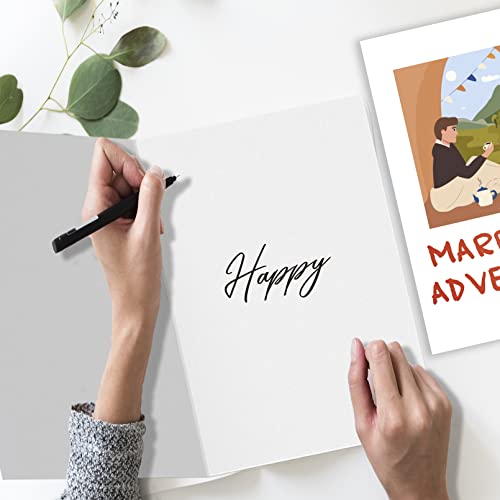 Wonderful Marriage = Adventure Greeting Card, Humor Married Card For Bride And Groom, New Adventures Camping Card Of Marriage For Boyfriend Girlfriend, Special Camping Birthday Anniversary Card #TOP3